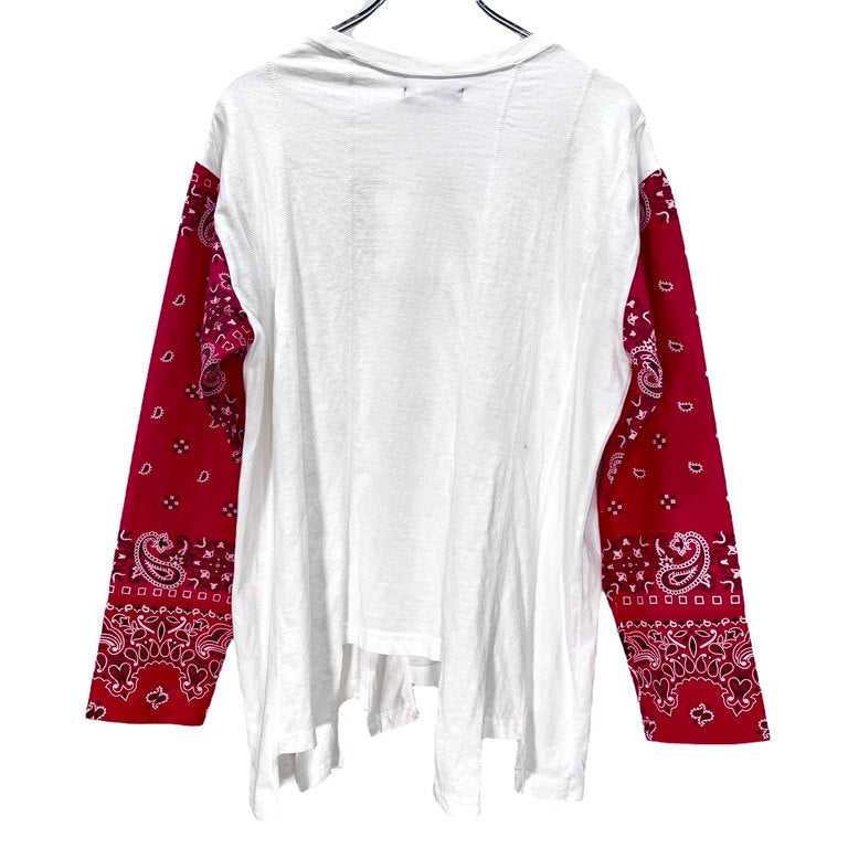 ink 19AW LOOSE BANDANA 再構築パッチワークバンダナスリーブフリンジTシャツ Tee T-shirt カットソー リメイク 変形 トップス 定価19,800円 未使用タグ付き インク メンズ レディース ユニセックス