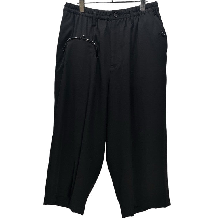 Yohji Yamamoto Pour Homme REPLICA 91SS ウールギャバジンがま口ポケットクロップドパンツ 鞄 カバン ボトムス 18SS 復刻 Archive 90s ヨウジヤマモトプールオム メンズ