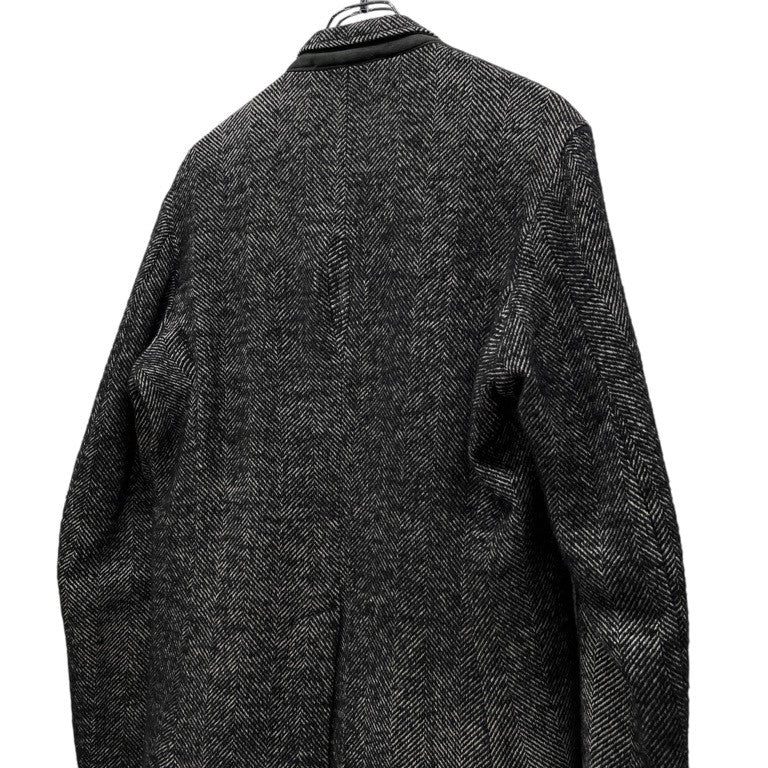 GIORGIO BRATO GIORGIO BRATO ウールツイードフックボタンテーラードジャケット アウター ブレザー レザー切替 1B size 44 ジョルジオブラット メンズ