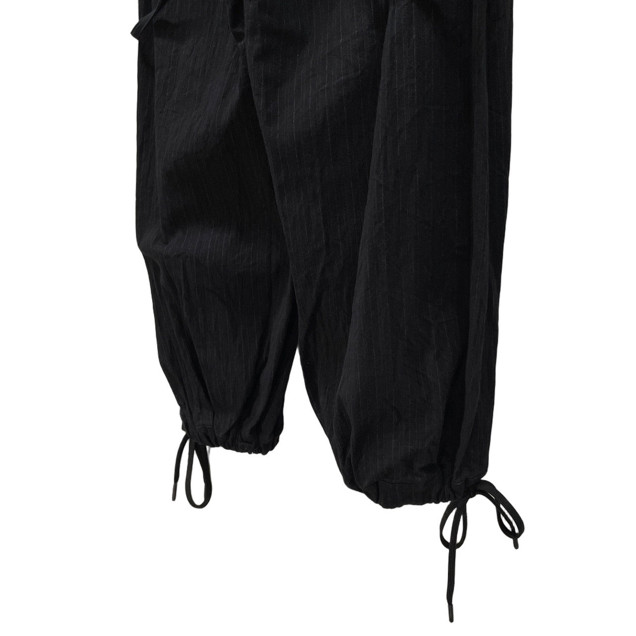 REGULATION Yohji Yamamoto ピンストライプコットンサスペンダーバルーンパンツ ボトムス レギュレーション ヨウジヤマモト レディース