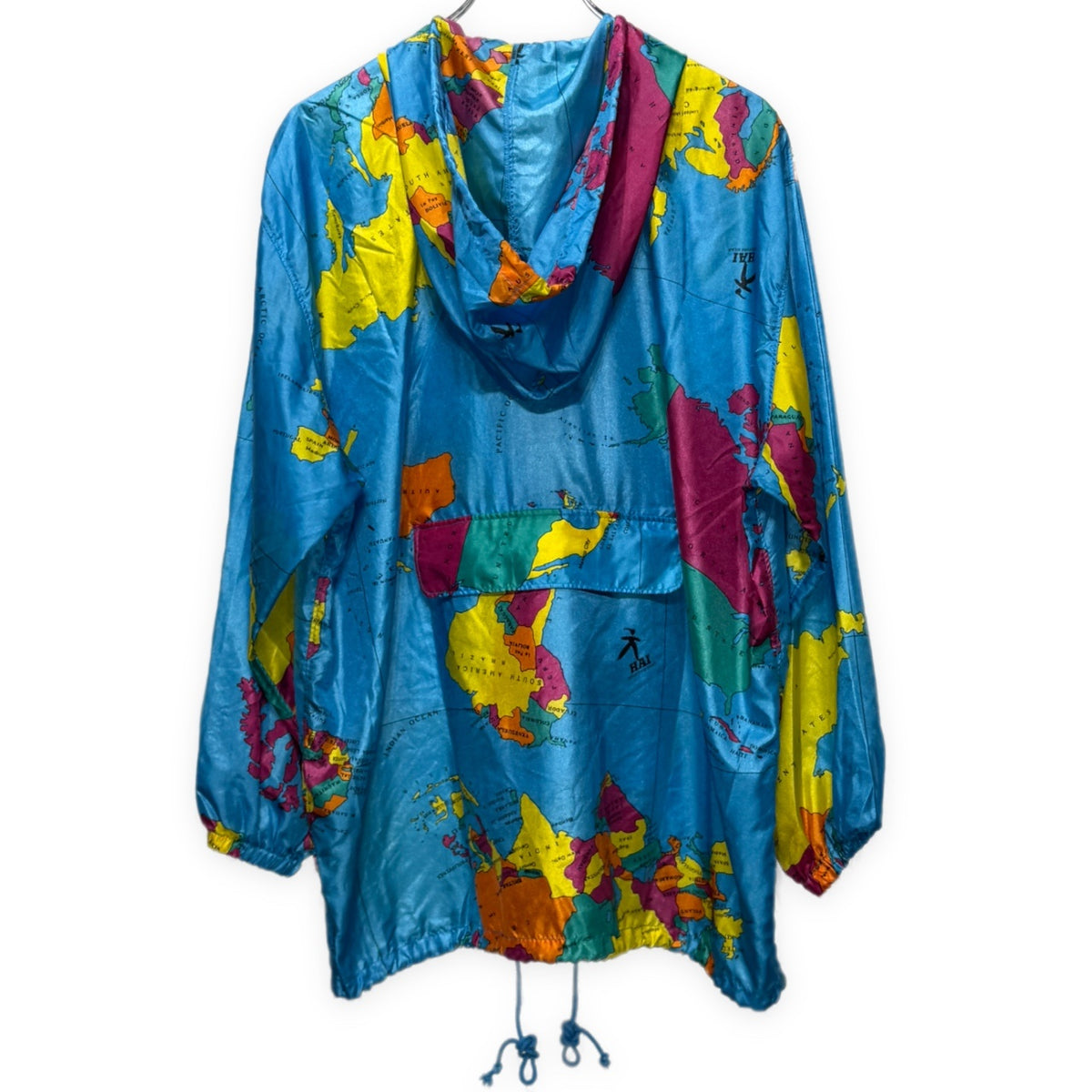 HAI SPORTING GEAR 世界地図プリントナイロンジップアップパーカー フーディ ジャケット アウター Archive 80s 90s ISSEY MIYAKE イッセイミヤケ メンズ レディース ユニセックス