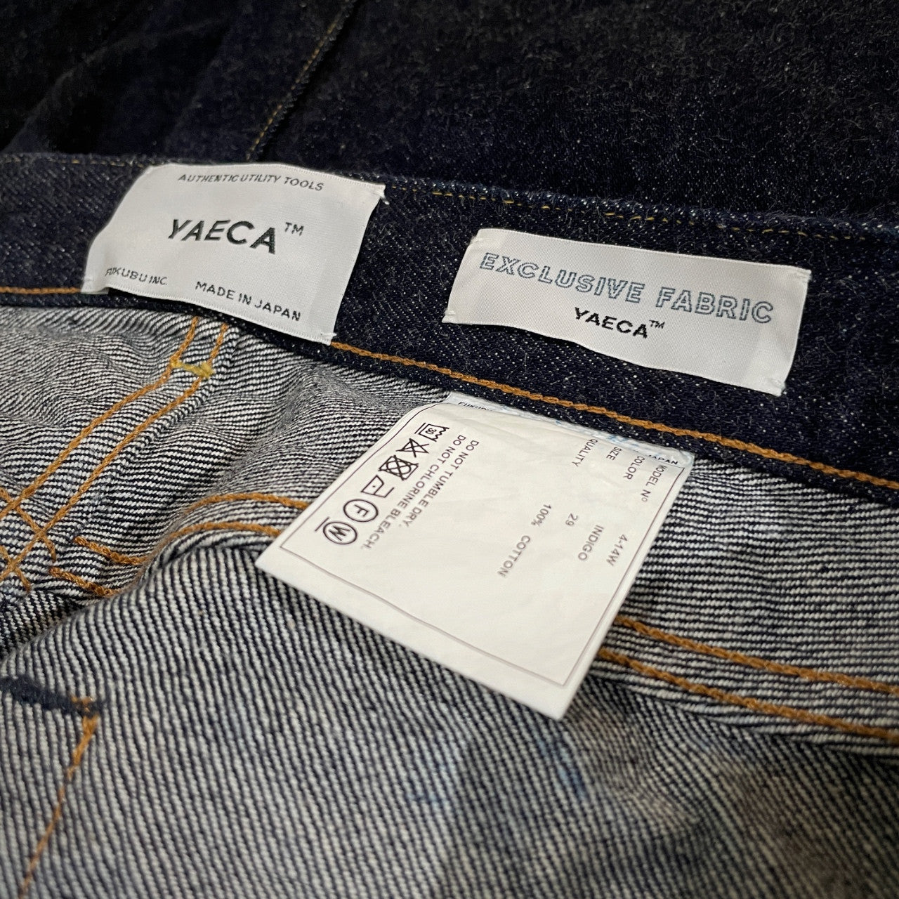YAECA DENIM PANTS STRAIGHT 14W 14オンスセルヴィッジインディゴデニムボタンフライ5ポケットジーンズ パンツ ボトムス 赤耳 セルビッジ 29 ヤエカ メンズ レディース ユニセックス
