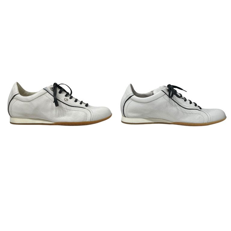 GIORGIO ARMANI カーフレザードライビングシューズ レースアップローカットスニーカー ロゴ 靴 クツ ジョルジオアルマーニ メンズ