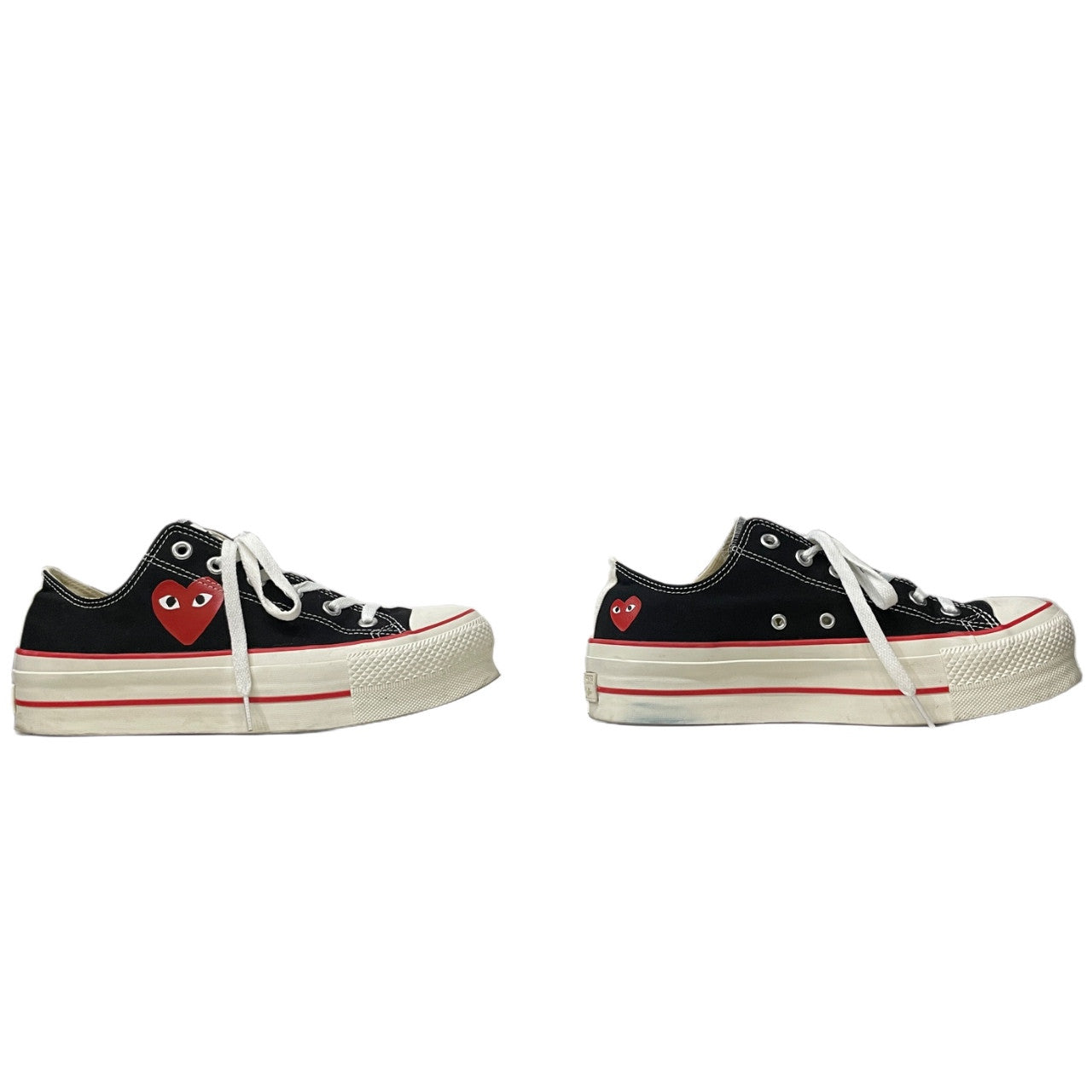 PLAY COMME des GARCONS × CONVERSE ALL STAR LIFTED OX PCDG ハートロゴプリントボリュームソールローカットスニーカー 厚底 シューズ 26cm プレイ コムデギャルソン コンバース メンズ レディース ユニセックス