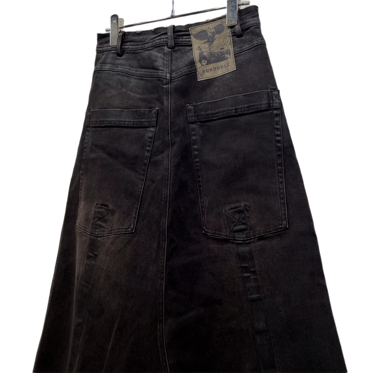 RUNDHOLZ ブラックデニムコーティングサルエルパンツ ジーンズ ボトムス ランドホルツ レディース メンズ ユニセックス