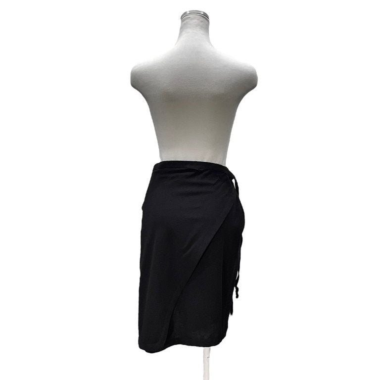 ANN DEMEULEMEESTER ストレッチウールジャージージップアップレイヤード巻きスカート ボトムス パンツ Archive アンドゥムルメステール レディース