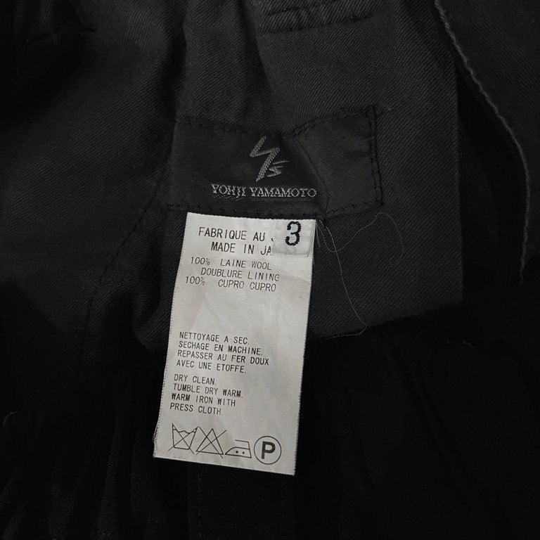 Y's for men ウールギャバジンウエストゴムシャーリングイージーパンツ ボトムス Archive Yohji Yamamoto Pour Homme ヨウジヤマモトプールオム ワイズフォーメン メンズ