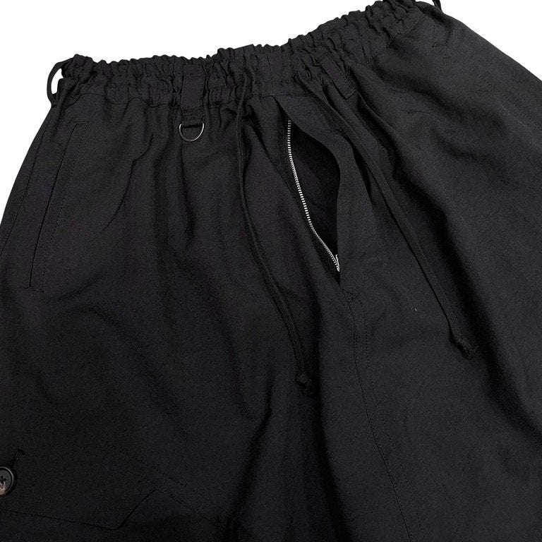 S'YTE Yohji Yamamoto SHIWANOARU P/E STRETCH TWILL SWITCHING SEAM POCKET 6-QUARTER-LENGTH SAROUEL PANTS ストレッチポリエステルツイルサルエルカーゴハーフパンツ サイト ヨウジヤマモト メンズ レディース ユニセックス