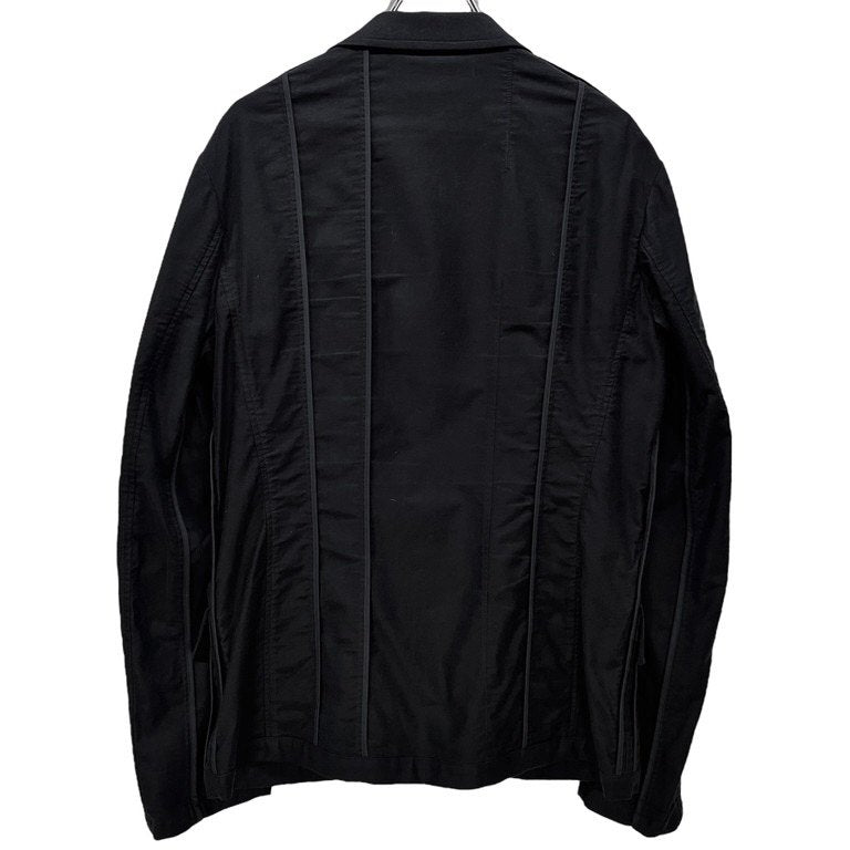 Yohji Yamamoto Pour Homme 16SS コットンギャバジン縦線切替パイピングストライプテーラードジャケット Archive リバーシブル ブレザー コート アウター ヨウジヤマモトプールオム メンズ