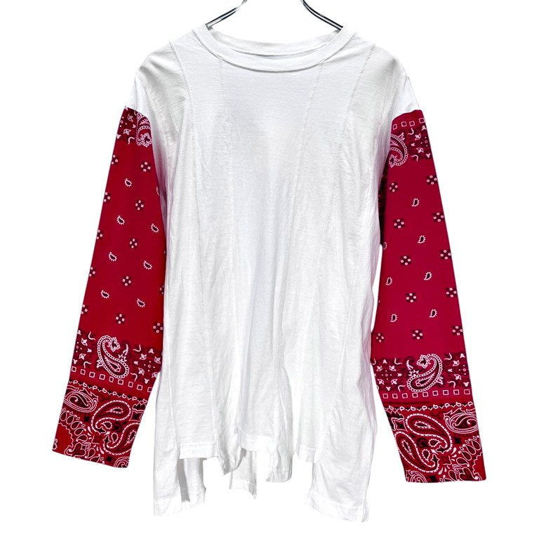 ink 19AW LOOSE BANDANA 再構築パッチワークバンダナスリーブフリンジTシャツ Tee T-shirt カットソー リメイク 変形 トップス 定価19,800円 未使用タグ付き インク メンズ レディース ユニセックス