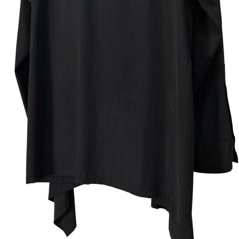 Ground Y 19AW トリアセテートポリエステルサイドフラシドレープロングシャツ ブラウス トップス Yohji Yamamoto グラウンドワイ ヨウジヤマモト メンズ レディース ユニセックス