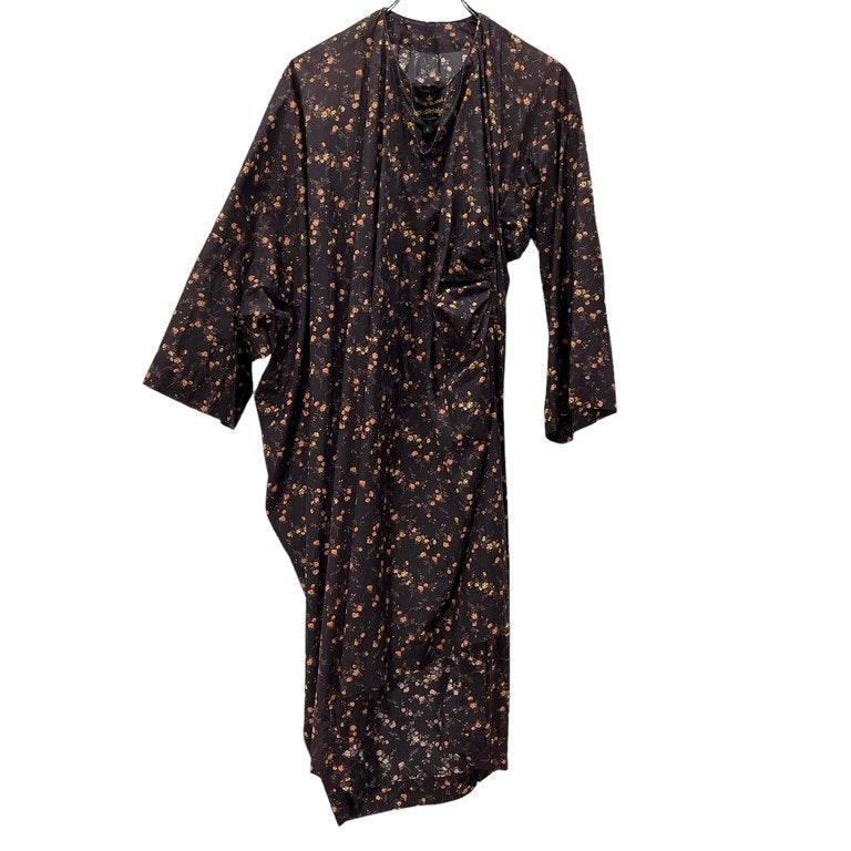 Vivienne Westwood ANGLOMANIA 19SS MINI KAFTAN DRESS 花柄プリントアシンメトリー変形スキッパーロングワンピース ドルマン ギャザー 総柄 定価70,200円 未使用タグ付き ヴィヴィアンウエストウッド アングロマニア レディース