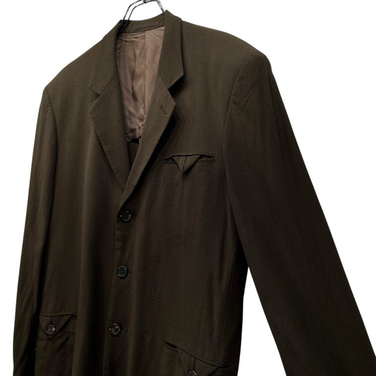 Y's for men ウールレーヨンボタンポケット3Bテーラードジャケット ブレザー ブルゾン コート アウター Archive 80s 90s Yohji Yamamoto Pour Homme ヨウジヤマモトプールオム ワイズフォーメン メンズ