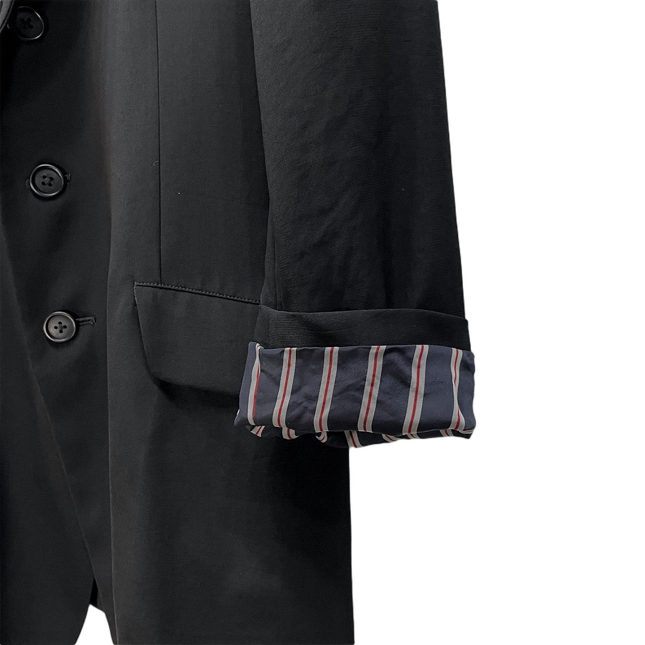 Y's for men 25SS TA TUXEDO TURN BACK COLLAR JACKET トリアセテートポリエステル袖裏地ストライプターンバックカラー3Bテーラードジャケット ブルゾン コート アウター Yohji Yamamoto Pour Homme ヨウジヤマモト メンズ