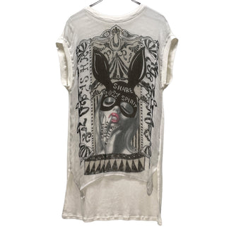 SHARE SPIRIT 21SS ラメガーゼバニープリントノースリーブモダールカットソー Tシャツ Tee T-shirt トップス Y2K シェアスピリット メンズ