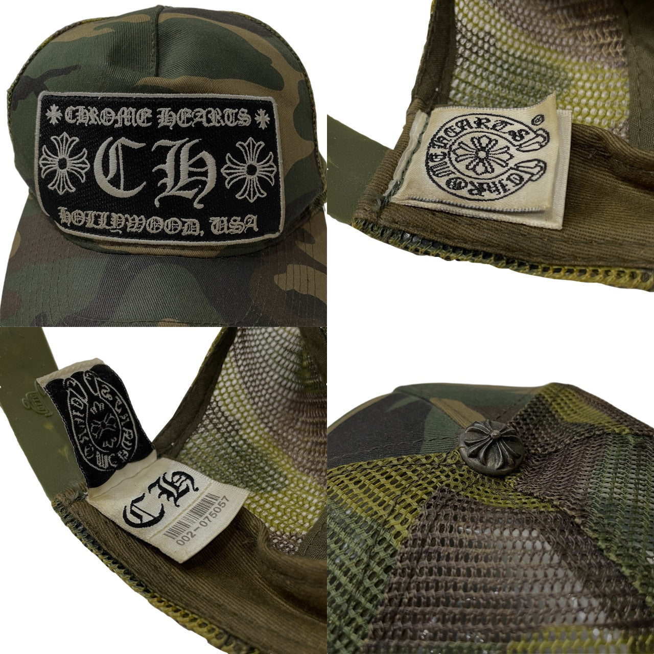 CHROME HEARTS CH PATCH TRUCKER CAP クロスボールカモフラージュメッシュトラッカーキャップ 帽子 迷彩 パッチ クロムハーツ メンズ レディース ユニセックス