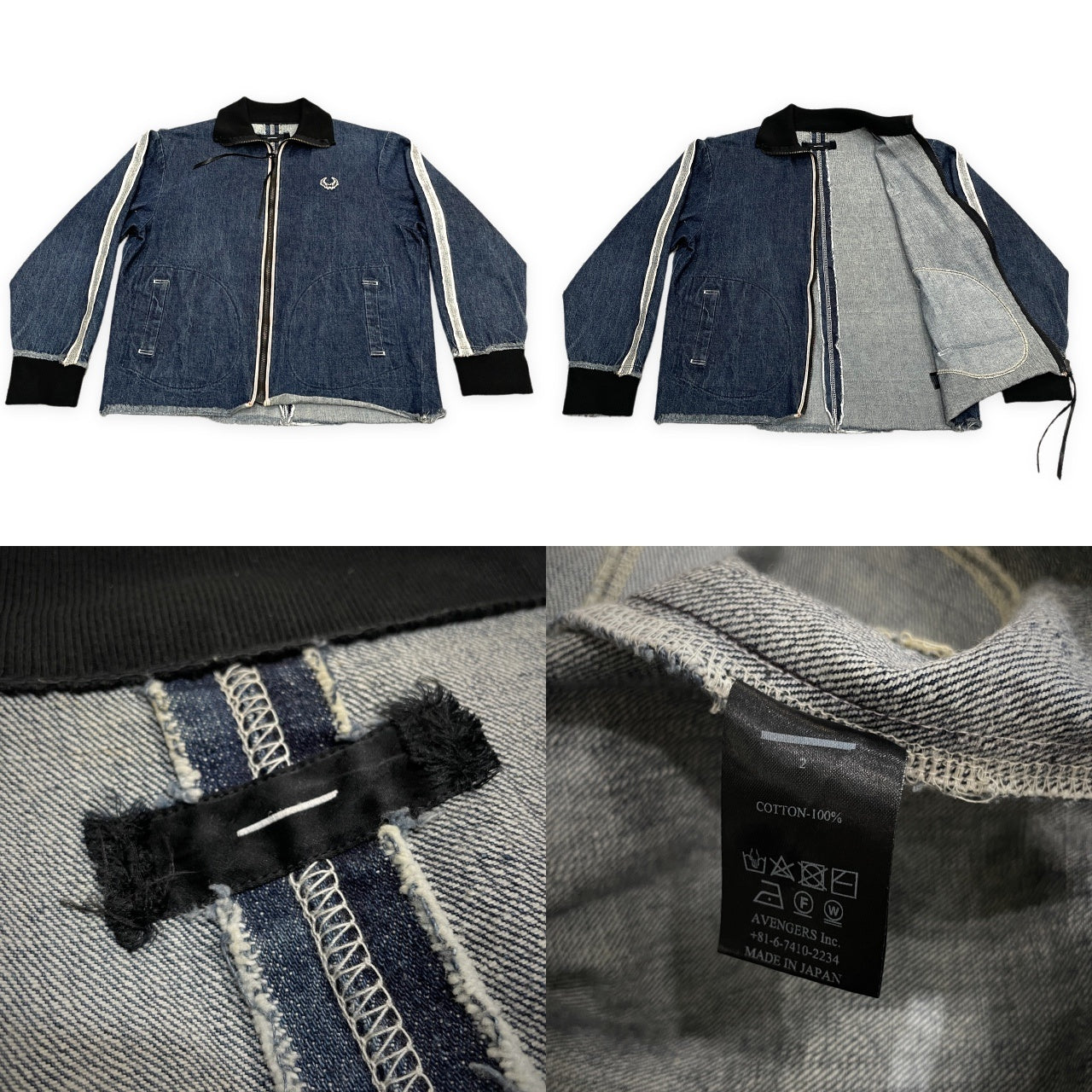 [-]Minus 24SS SLASH SEAM TRUCK JACKET 70's SELVEDGE DENIM セルヴィッジデニムスラッシュシームカットオフトラックジャケット ブルゾン 赤耳 アウター マイナス メンズ