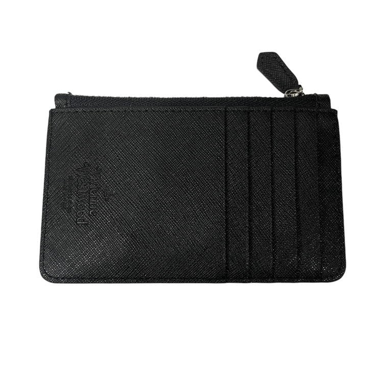 Vivienne Westwood SAFFIANO HALF MOON CARD HOLDER メタルオーブロゴハーフムーンレザーカードホルダー コインケース ウォレット