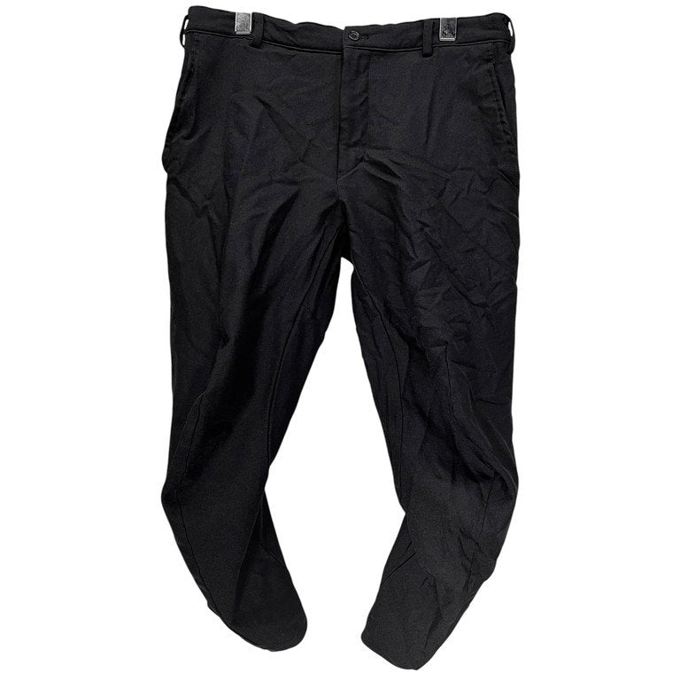 BLACK COMME des GARCONS 13AW ポリエステル縮絨立体裁断クロップドパンツ 変形 ボトムス ポリ縮 ブラック コムデギャルソン メンズ レディース ユニセックス