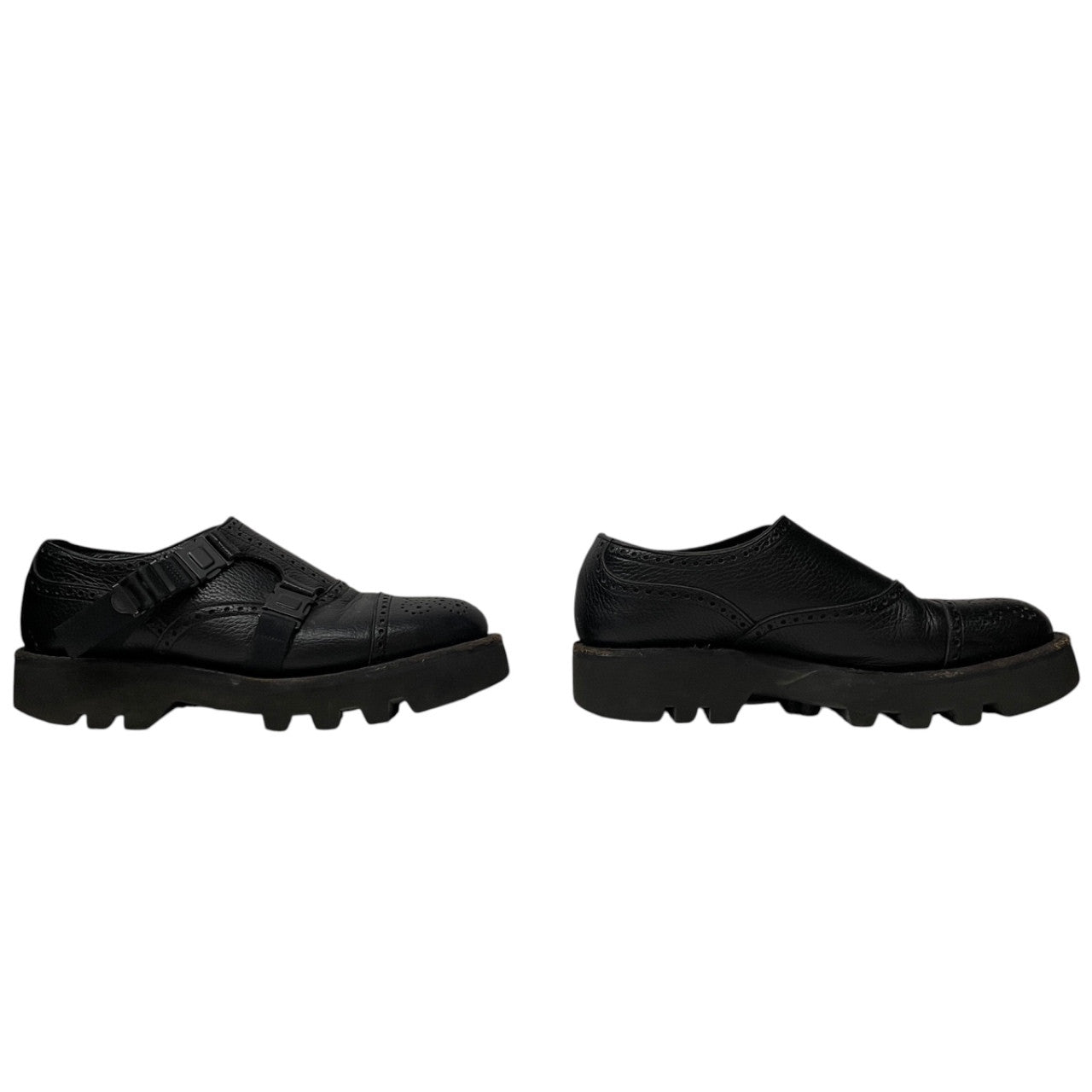 foot the coacher ダブルモンクストラップボリュームソールレザーブローグシューズ 短靴 クツ チップ 7 1/2 25.5cm フットザコーチャー メンズ