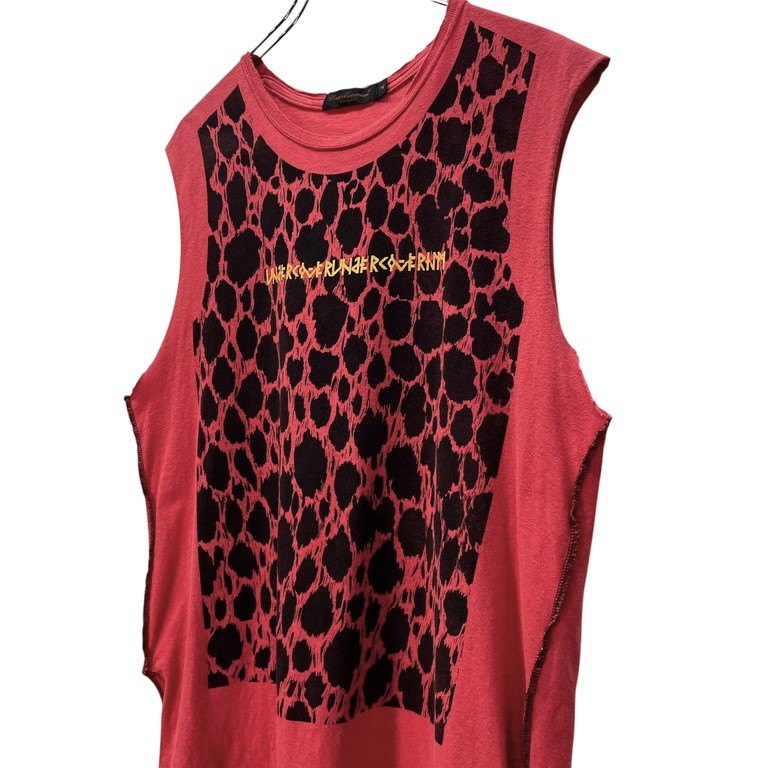 UNDERCOVERISM 03SS レオパードロゴプリント空環ノースリーブカットオフTシャツ カットソー Archive SCAB期 トップス アンダーカバー アンダーカバイズム メンズ