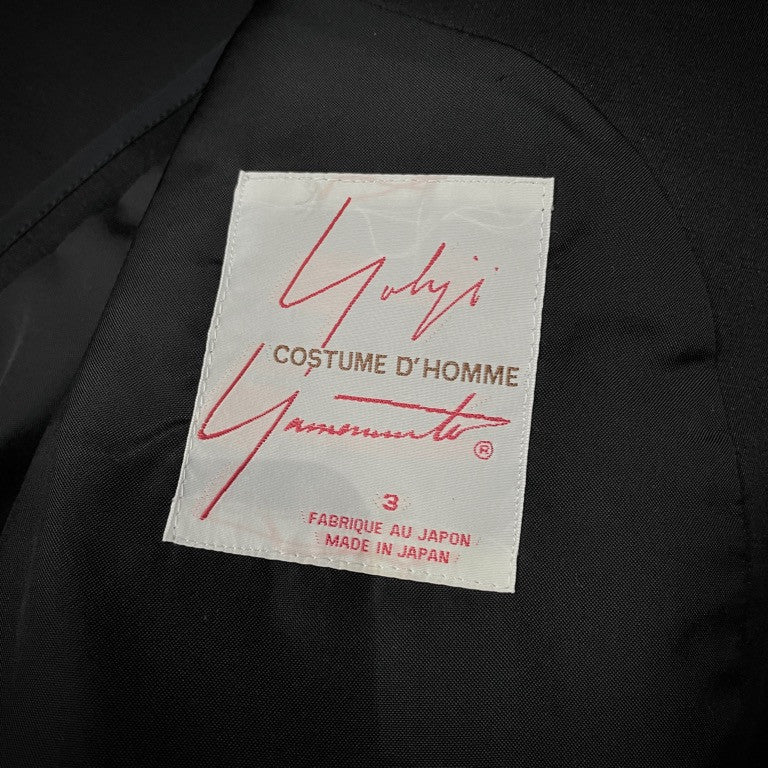 Yohji Yamamoto COSTUME D'HOMME ウールシルクギャバジン3Bテーラードジャケット ブレザー ブルゾン コート アウター ヨウジヤマモト コスチュームドオム メンズ