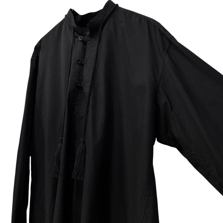 S'YTE Yohji Yamamoto 18AW BROAD COTTON TASSEL SHIRT コットンブロードフリンジタッセルスタンドカラープルオーバーシャツ ブラウス チュニック トップス サイト ヨウジヤマモト メンズ レディース ユニセックス