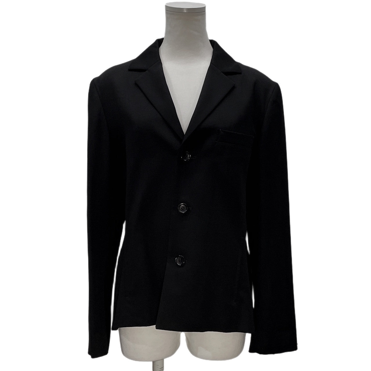 Y's ウールギャバジンバックラウンドカット3Bテーラードジャケット ブレザー ブルゾン コート アウター Yohji Yamamoto Femme ワイズ ヨウジヤマモトファム レディース