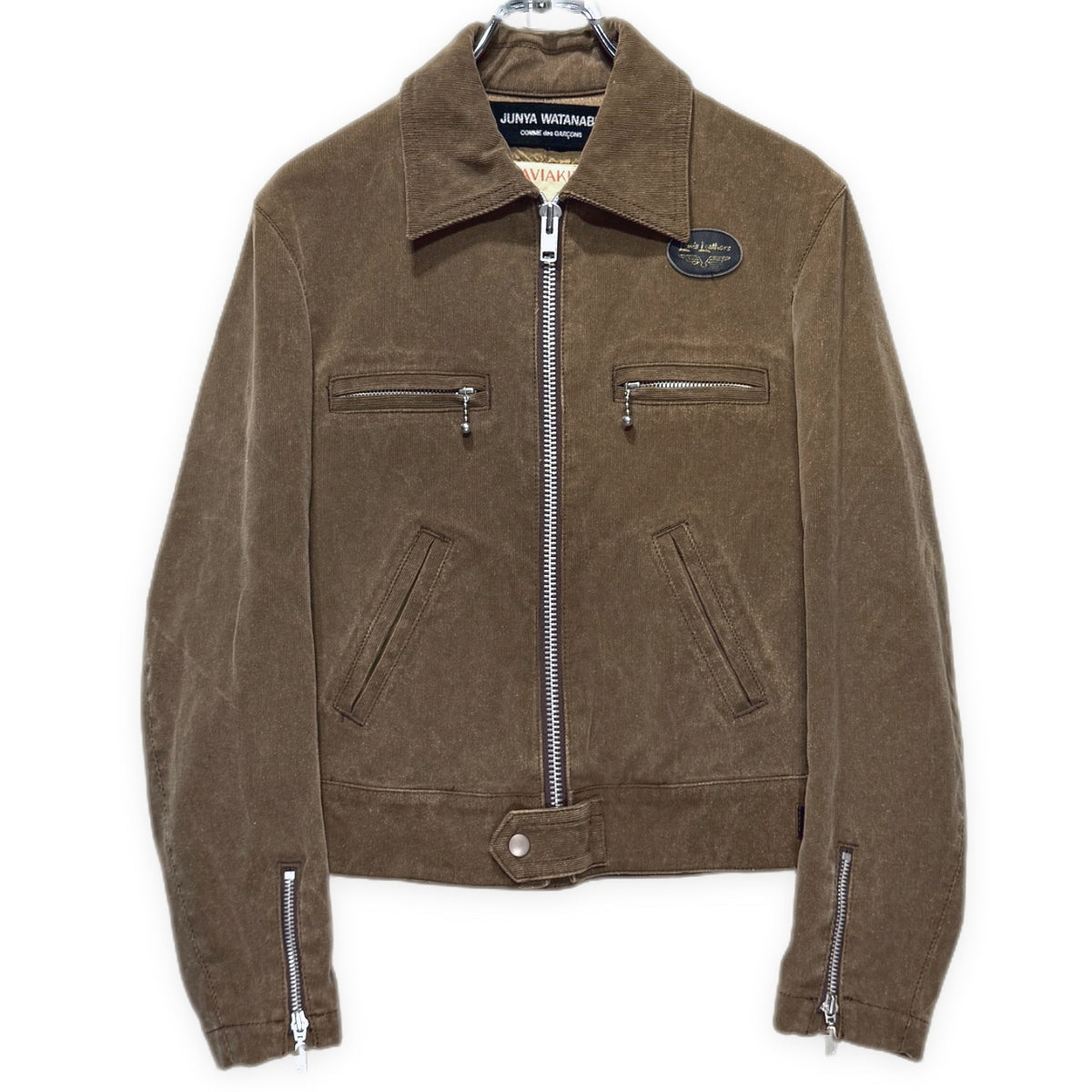 JUNYA WATANABE × Lewis Leathers 04AW DOMINATOR コットンコーデュロイジップアップシングルライダースジャケット ブルゾン コート アウター Archive ジュンヤワタナベ コムデギャルソン メンズ レディース ユニセックス