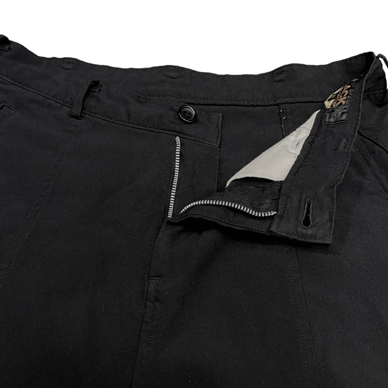 BLACK COMME des GARCONS ポリエステル特殊加工クロップドサルエルパンツ ボトムス 縮絨 ブラック コムデギャルソン メンズ レディース ユニセックス