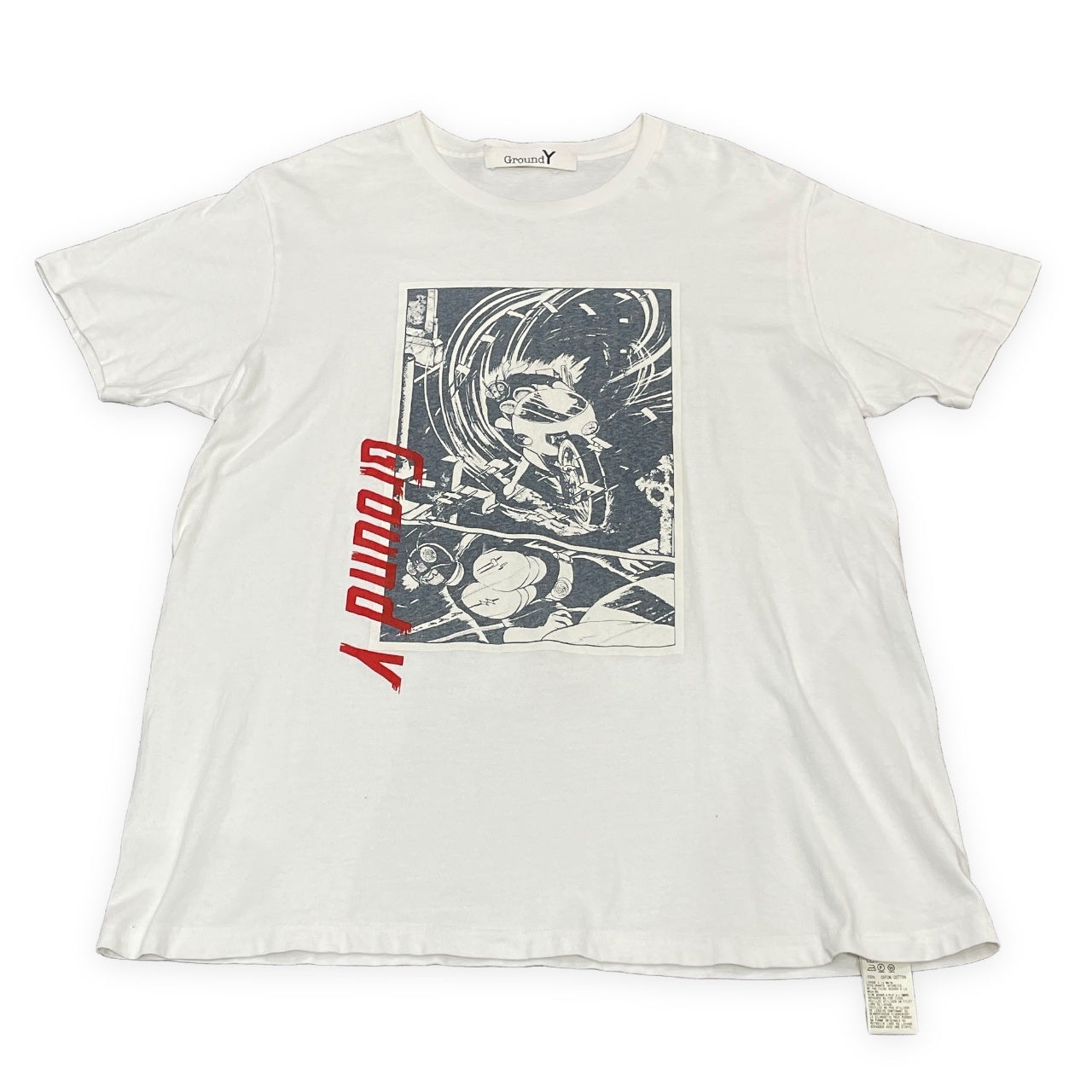 Ground Y 18AW 仮面ライダーコラボイラストプリントTシャツ カットソー Tee T-shirt トップス Yohji Yamamoto グラウンドワイ ヨウジヤマモト メンズ レディース ユニセックス