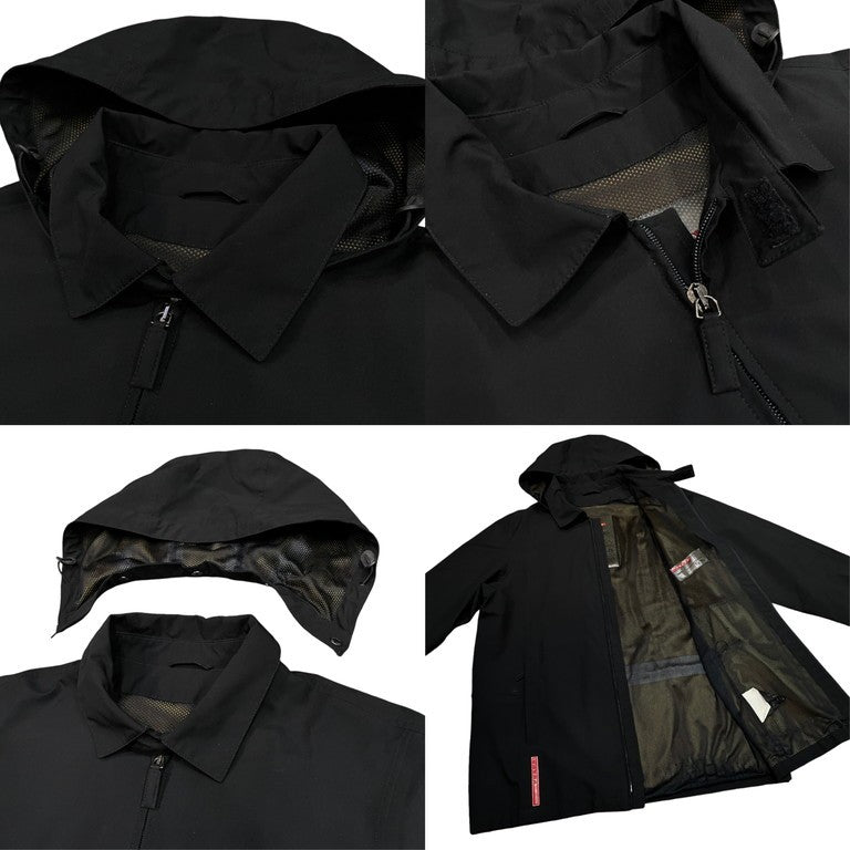 PRADA SPORTS ゴアテックジップアップフーデッドブルゾン Archive アーカイブ 00s SGV85 フード取り外し可能 GORE-TEX プラダスポーツ メンズ