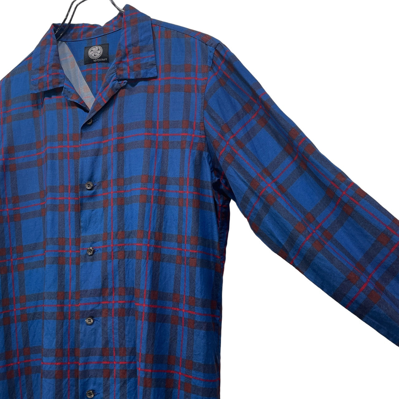 NOiSECRAFT Eliot Tartan Shirt エリオットタータンチェックオープンカラーシャツ ブラウス 開襟 トップス 定価29,160円 ノイズクラフト メンズ