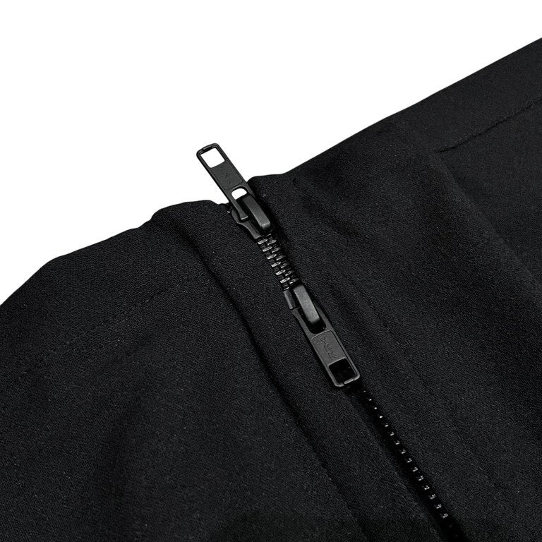 ANN DEMEULEMEESTER ストレッチウールジャージージップアップレイヤード巻きスカート ボトムス パンツ Archive アンドゥムルメステール レディース