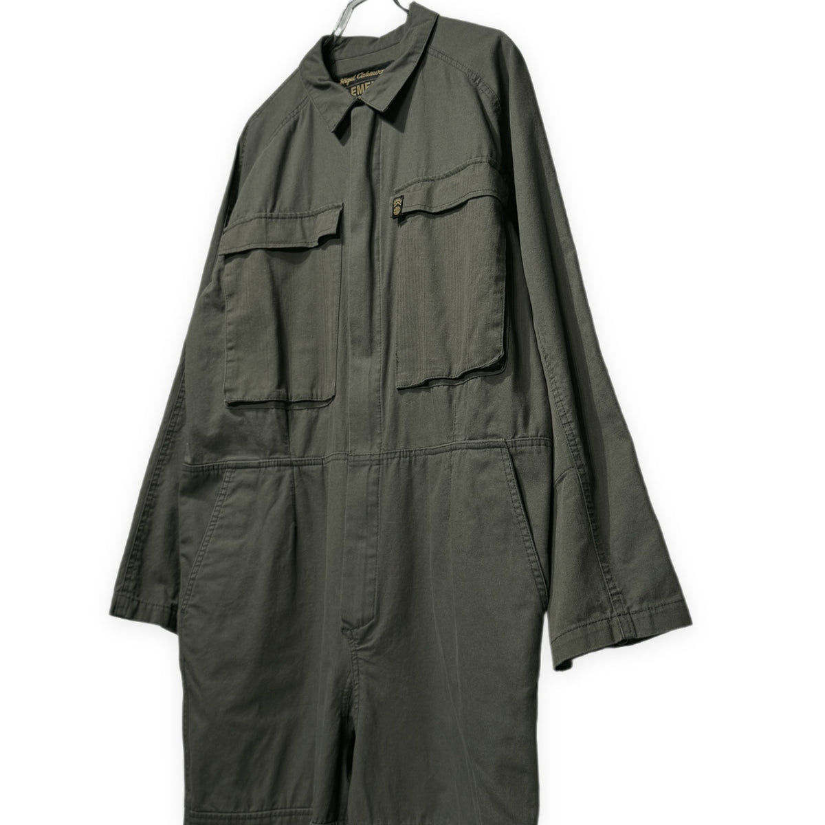 Nigel Cabourn × ELEMENT HBT切り替えバックロゴプリントジップアップジャンプスーツ つなぎ オールインワン オーバーオール パンツ アウター ナイジェルケーボン エレメント メンズ