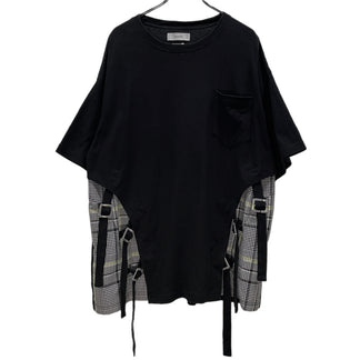 FACETASM 21SS BUCKLE BELT CHECK TOPS バックルベルトチェックレイヤードTシャツ カットソー Tee T-shirt トップス 定価33,000円 ファセッタズム メンズ
