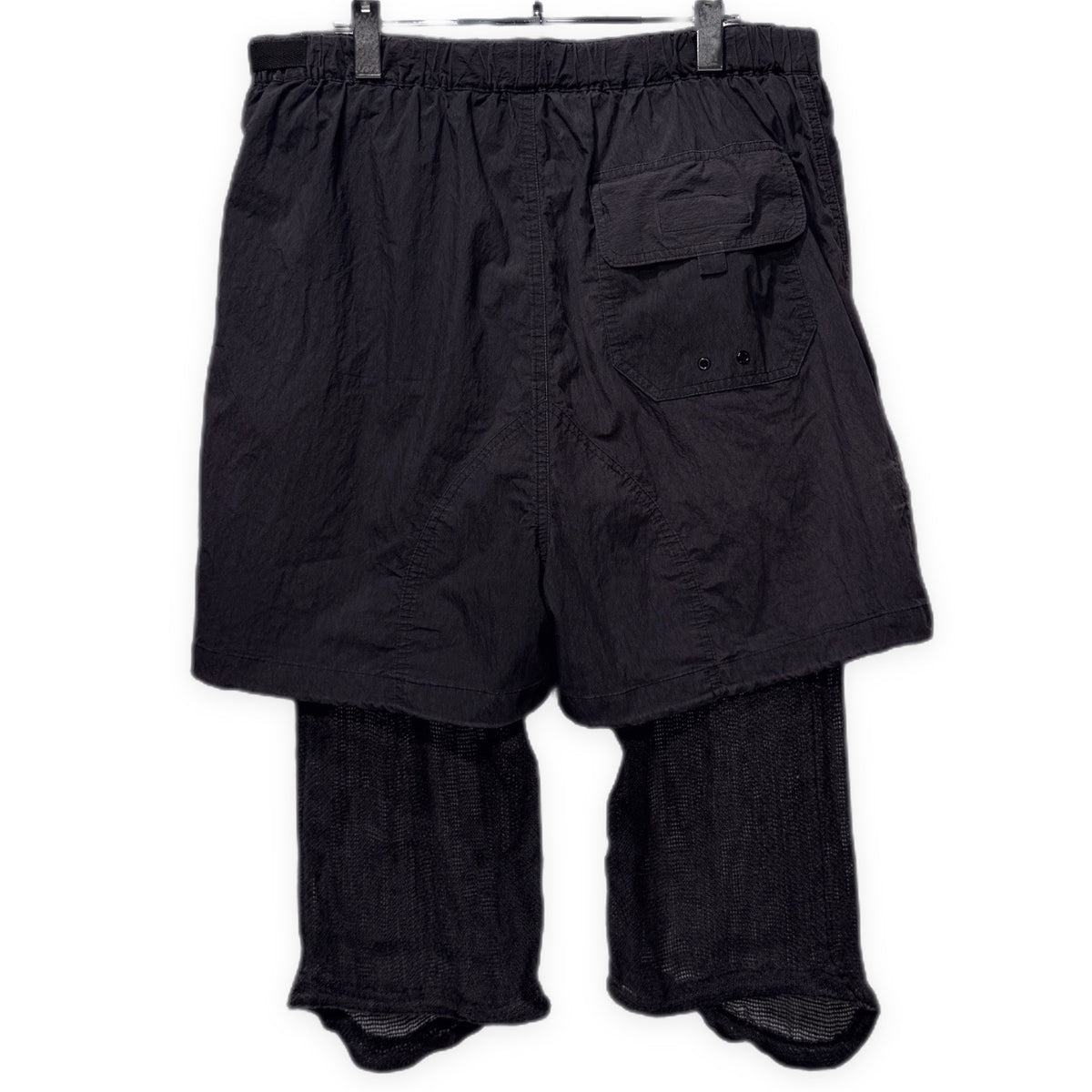 MIHARA YASUHIRO メッシュリネンレイヤードコットンナイロンハーフパンツ ショーツ ショート ボトムス ミハラヤスヒロ メンズ