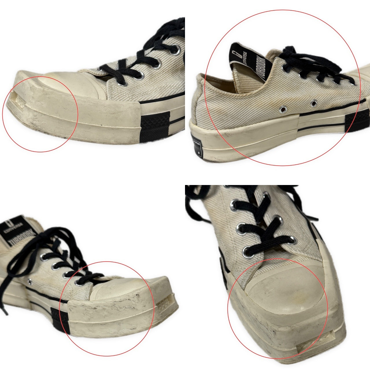 Rick Owens DRKSHDW × CONVERSE TURBODRK OX CHUCK 70 ターボダーク チャックテイラー スクエアトゥローカットスニーカー シューズ 靴 クツ DC02AX766 CTDR1 リックオウエンス ダークシャドウ コンバース メンズ レディース