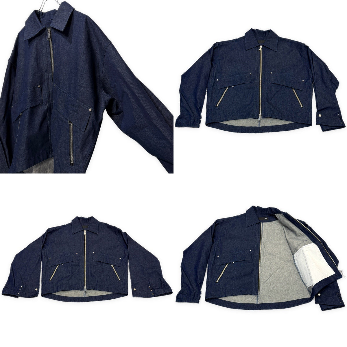 A.F ARTEFACT DENIM TUCK SLEEVES JACKET デニムタックスリーブジップアップジャケット ブルゾン コート アウター エーエフ アーティファクト メンズ