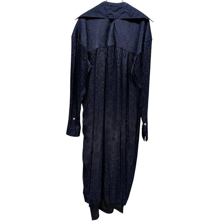 Andreas Kronthaler for Vivienne Westwood 21AW 花柄ジャカード切替ネックドローストリングシャーリングシルクロングワンピース 国内極少入荷 レア アンドレアスクロンターラー フォー ヴィヴィアンウエストウッド レディース