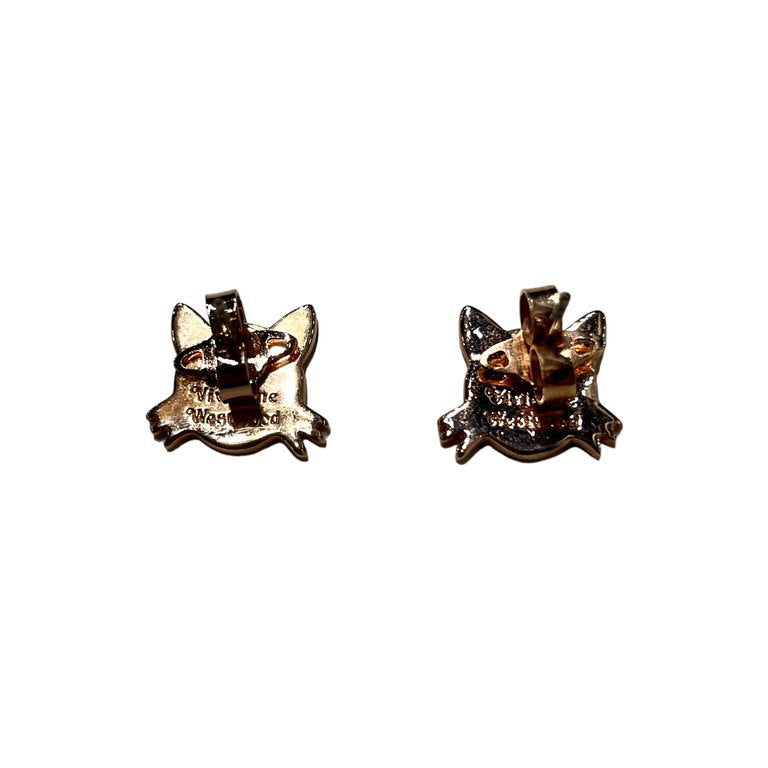 Vivienne Westwood Kat Orb Stud Pierced Earrings キャットオーブスタッドピアス イヤリング 猫 ネコ アニマル アクセサリー 服飾雑貨 ヴィヴィアンウエストウッド メンズ レディース ユニセックス