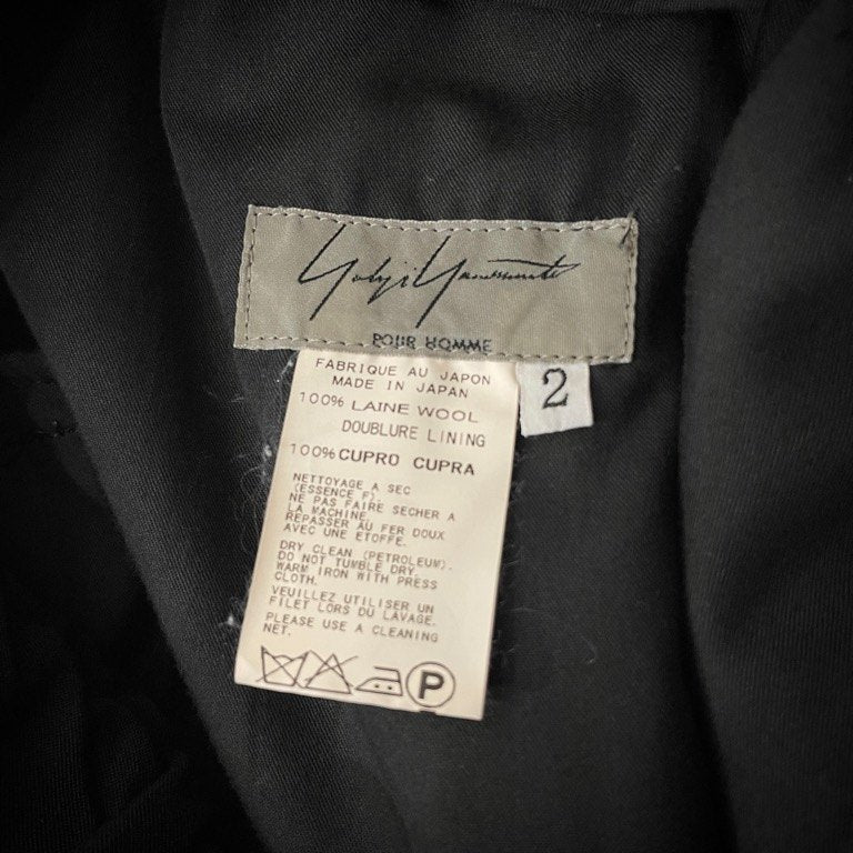 Yohji Yamamoto Pour Homme 12AW ウールギャバジンウエストゴムシャーリングサルエルイージーパンツ ボトムス Archive ヨウジヤマモトプールオム メンズ
