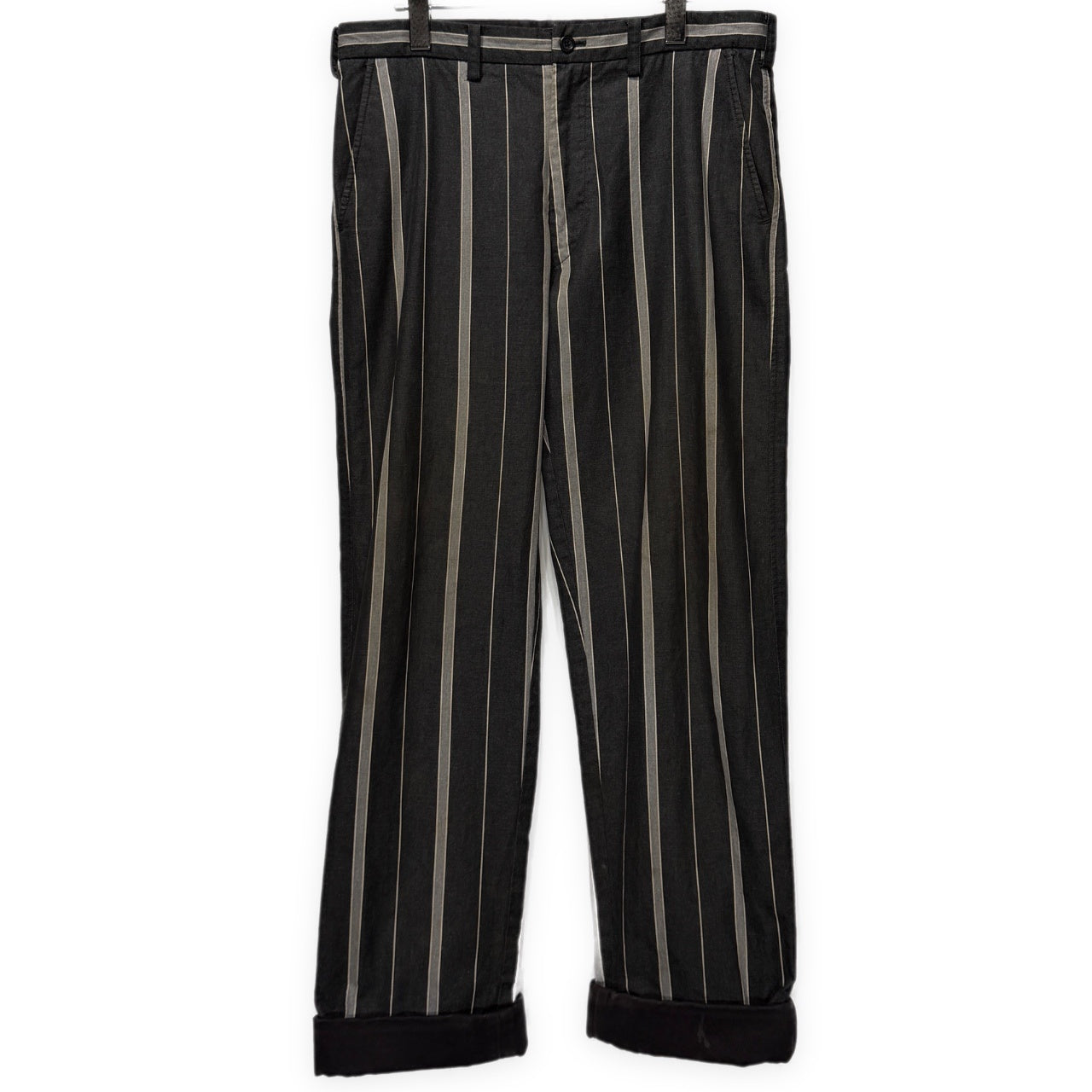 ISSEY MIYAKE MEN 02AW コットンツイルストライプパンツ トラウザーズ スラックス ボトムス Archive 00s イッセイミヤケメン メンズ