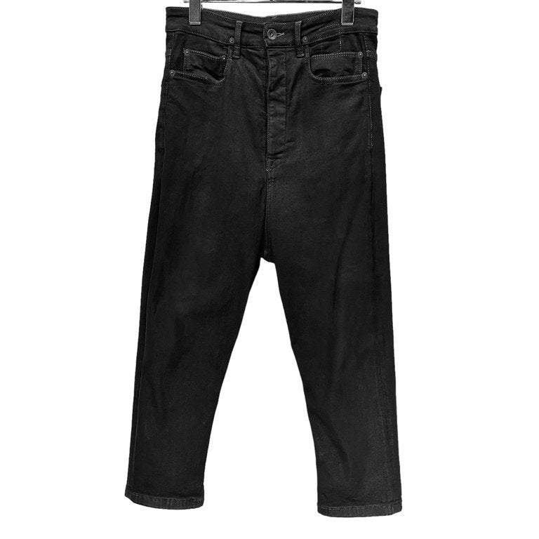 Rick Owens DRKSHDW ASTAIR CROPPED アステールクロップドサルエルブラックデニムパンツ ジーンズ ドロップクロッチ