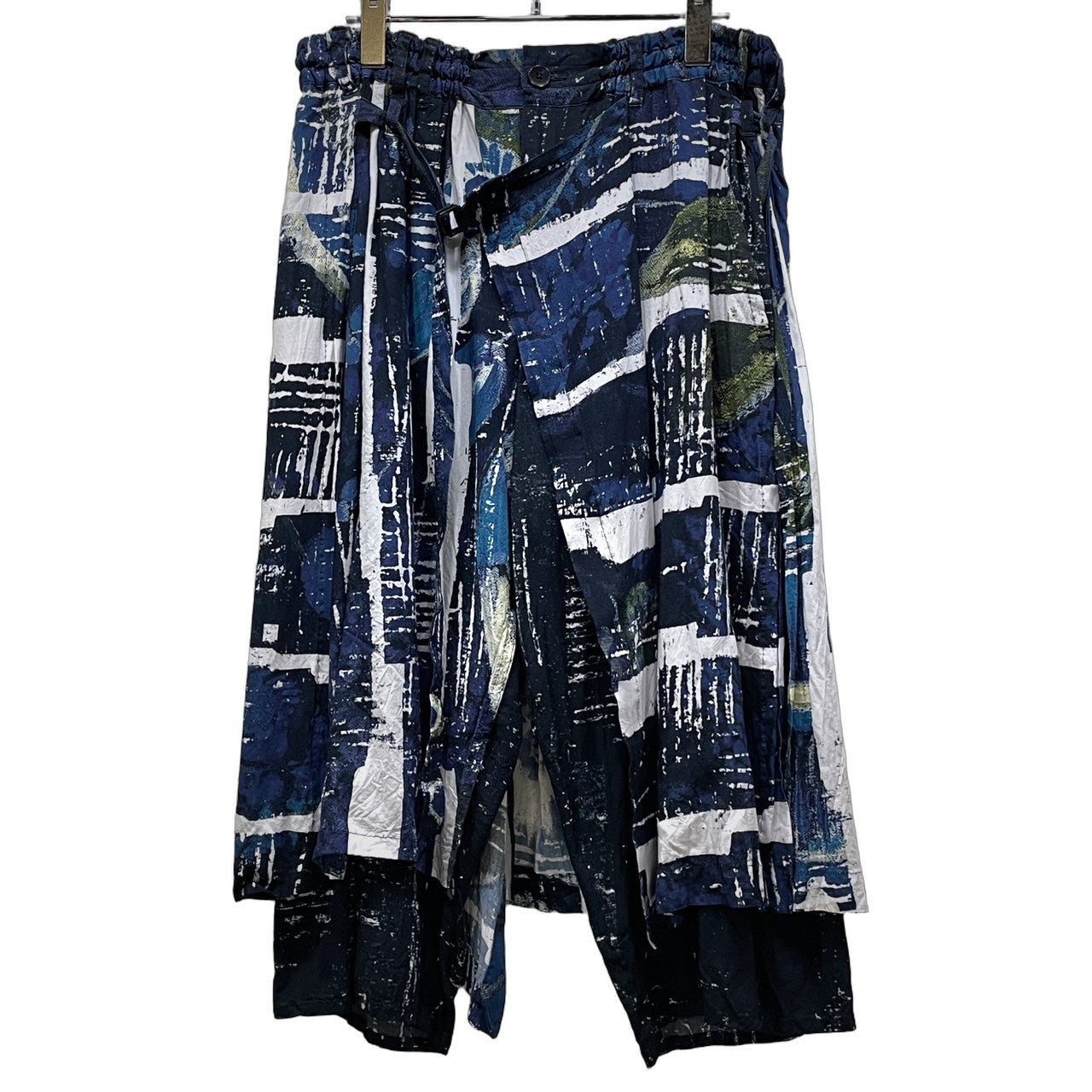 Ground Y 20AW 西洋画プリントレーヨンラップパンツ ボトムス 総柄 Yohji Yamamoto ヨウジヤマモト グラウンドワイ メンズ レディース ユニセックス
