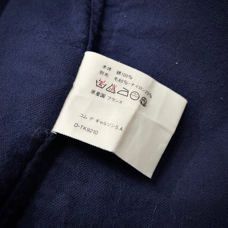 COMME des GARCONS SHIRT コットンフランネル袖ニット切替ツートーンシャツジャケット バイカラー ブルゾン コート アウター Archive 90s コムデギャルソン メンズ