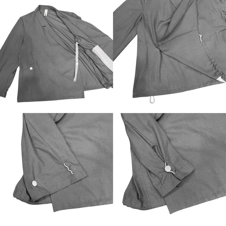 Edwina Horl ポリエステルレーヨンギャバジンカシュクールテーラードジャケット ブルゾン コート アウター エドウィナホール メンズ レディース ユニセックス