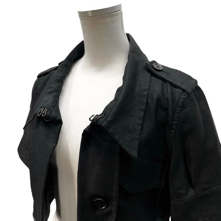 LIMI feu コットンラミーダブルブレストショートジャケット ブルゾン アウター Yohji Yamamoto リミフゥ ヨウジヤマモト レディース