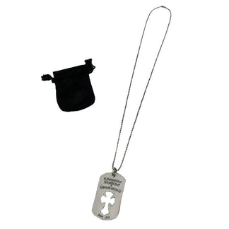 CHROME HEARTS 氷室京介 SOUL クロスカットアウトラージドッグタグネックレス アクセサリー 2004 SV 925 シルバー ペンダント チャーム 限定 クロムハーツ メンズ レディース ユニセックス