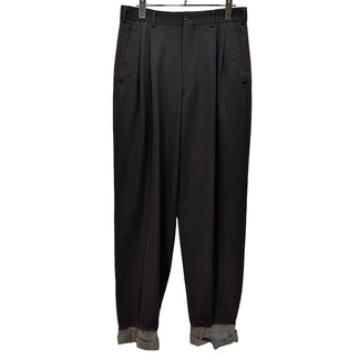 COMME des GARCONS HOMME PLUS 93AW 脱色ウール2タックテーパードダブルスラックス パンツ トラウザーズ ボトムス Archive 90s Artist in his studio アーティストインヒズスタジオ 脱色期 名作 コムデギャルソンオムプリュス